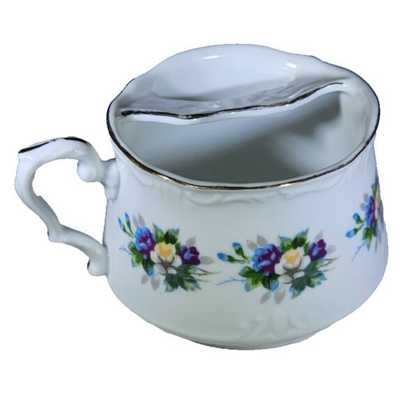 Crown Royal 3256 Vintage Mustache Cup, Floral Pattern, Gold Trim, Victorian, Mug - Picture 2 of 5
